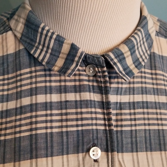 Vintage The Villager Madras Plaid Shirt M - Picture 2 of 5